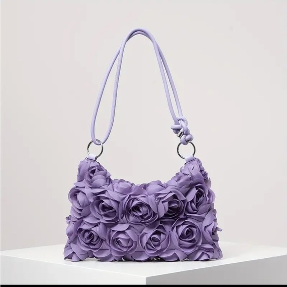 Handbags - NEW: Elegant Rose Flower Bag, Wedding Party Evening Satchel, Handbag